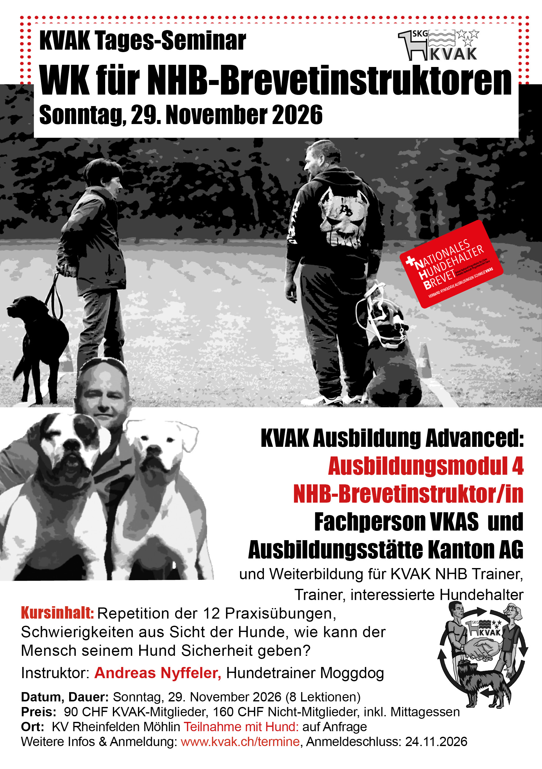 WK für NHB-Brevetinstruktoren/innen 2026/27 mit Andreas Nyffeler